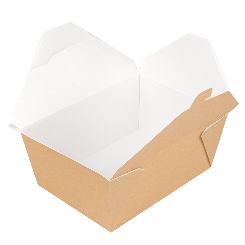 234.66-SCATOLE AMERICANE PER MICROONDE 'THEPACK' 2880 ML 19,6x14x9 CM NATURALE CARTONE NANO-MICRO + PP (50 u.)
