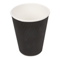 178.39-BICCHIERI BEVANDE CALDE DOPPIA PARETE  360 ML - 12 oz 300 + 250 + 18 PE G/M2 Ø9/6x11 CM NERO CARTONE (25 u.)