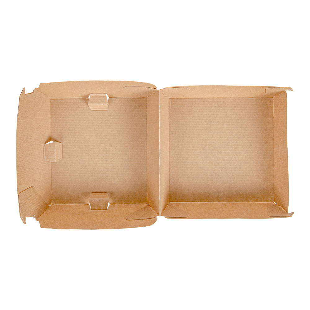 278.67-SCATOLE HAMBURGER 'THEPACK' CUBE  14,7x14x7 CM BIANCO/NATURALE CARTONE NANO-MICRO (50 u.)