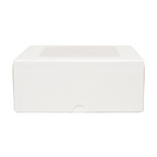 201.66-SCATOLE PER PASTICCERIA CON FINESTRA 'THEPACK'  18x18x7,5 CM BIANCO CARTONE NANO-MICRO + OPP (50 u.)