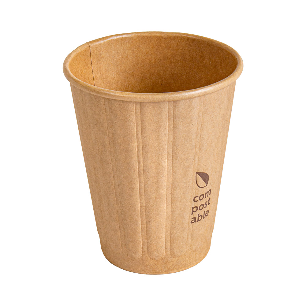 275.19-BICCHIERI BEVANDE CALDE DOPPIA PARETE  240 ML 288 + 210 G/M2 Ø8/5,2x9,5 CM NATURALE CARTONE (50 u.)
